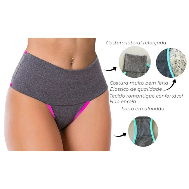 Kit 5 Calcinhas Modeladoras | Cós Alto Redutor – Redultor Fitness